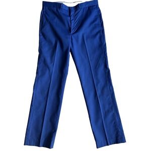 NEW vintage 90s mens Blue Dress‎ pants chino golf straight leg cotton 36 x 33